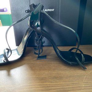YSL Saint Laurent Patent Black Heels
